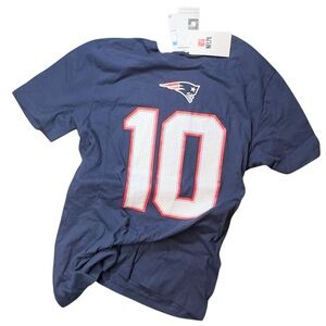 Nike Blue Jersey Tshirt with Patriots Mac Jones #10